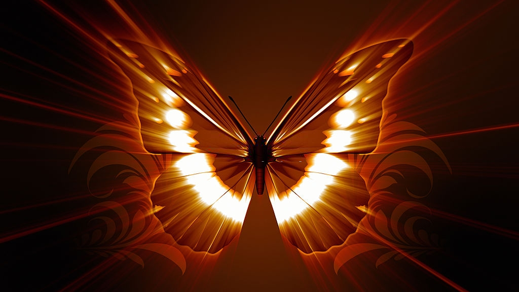 fiery red butterfly