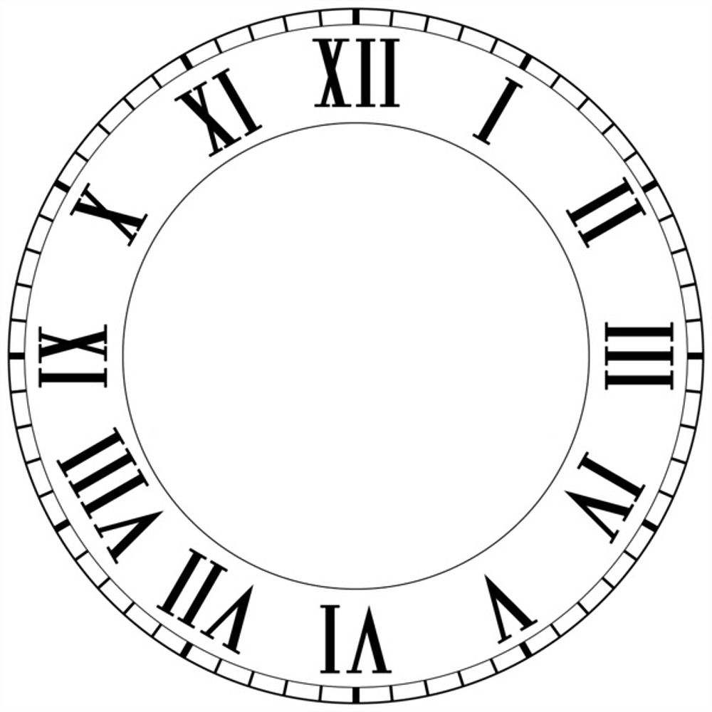 roman numeral clock