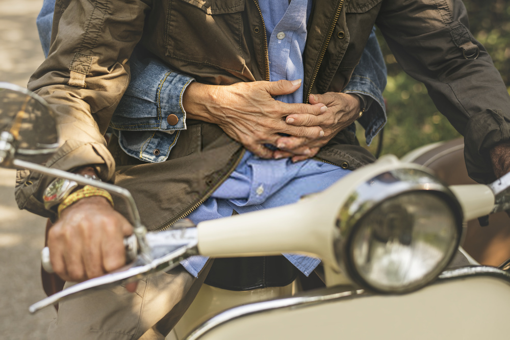 couple on a scooter