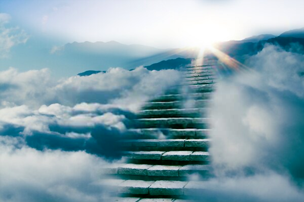 stairs ascending into clouds